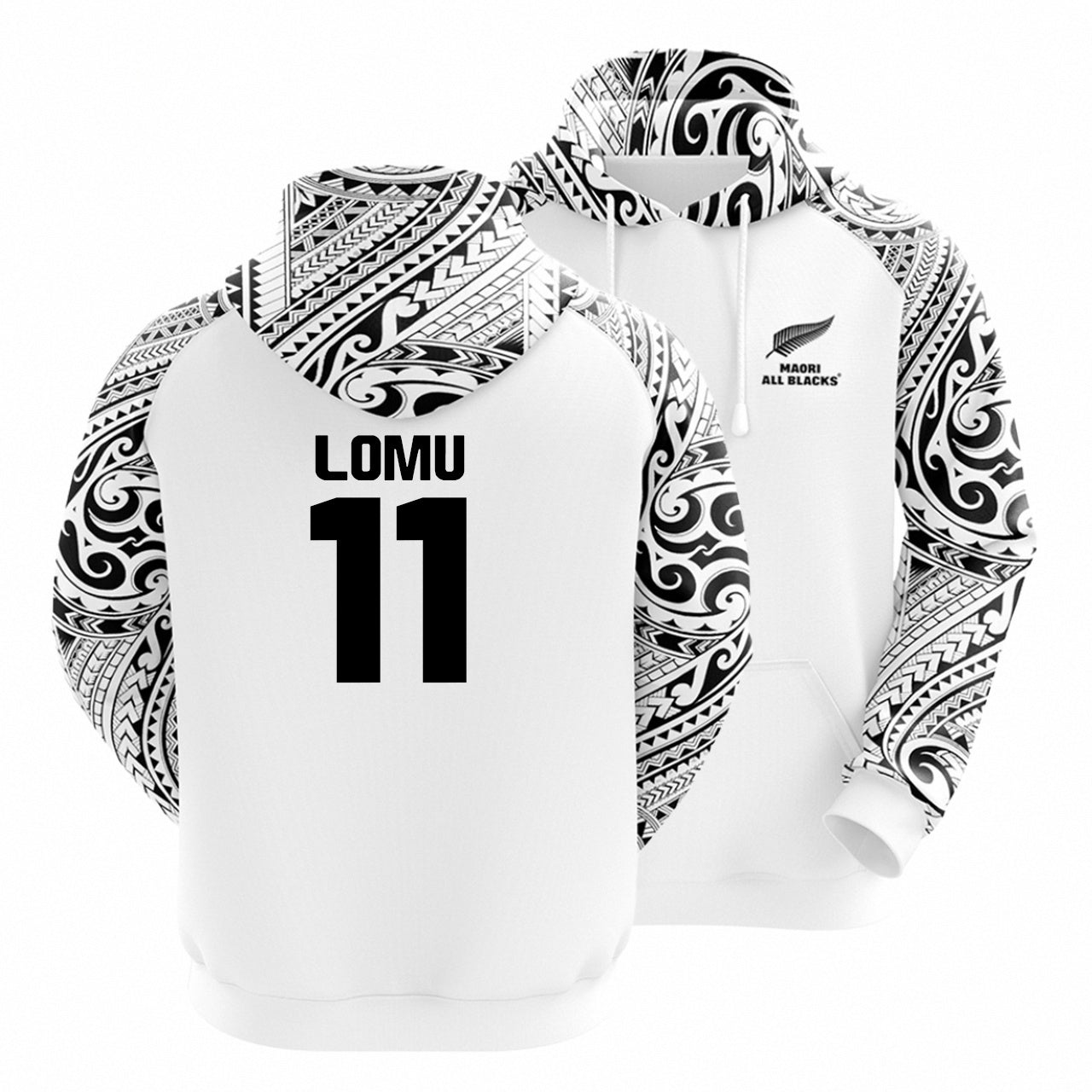 2024 All Blacks Maori White Hoodie and Pants