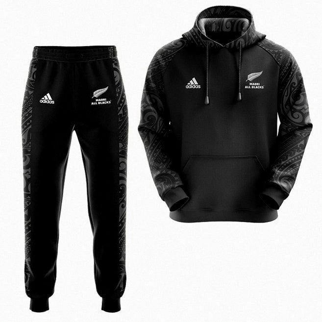 2024 All Blacks Maori Hoodie and Pants Personalised