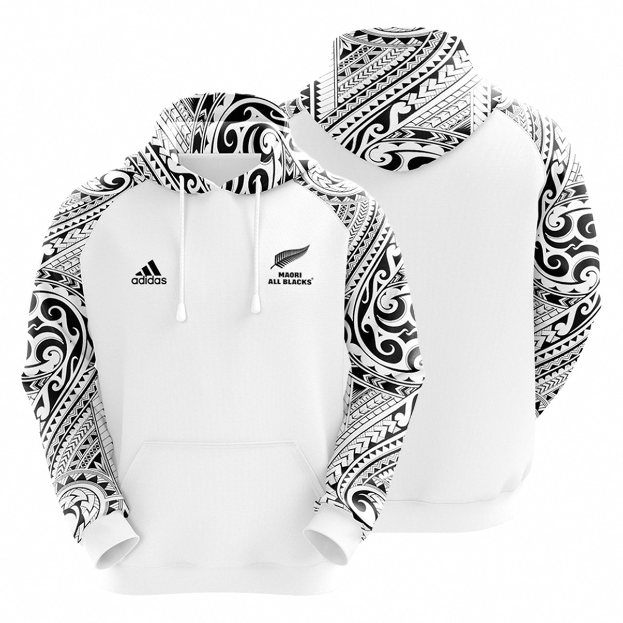 2024 All Blacks Maori White Hoodie and Pants