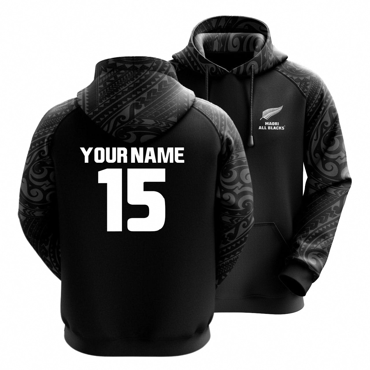 2024 All Blacks Maori Hoodie and Pants Personalised